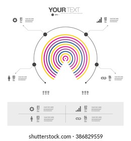 Modern infographic design can be used for workflow layout, chart, number options, presentation, web design. 
Eps 10 stock vector illustration  