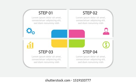 Modern infographic design with icon. Vector art for business, website, marketing, presentation, info graph, process, diagrams, and annual reports. Trendy Eps10 illustration.