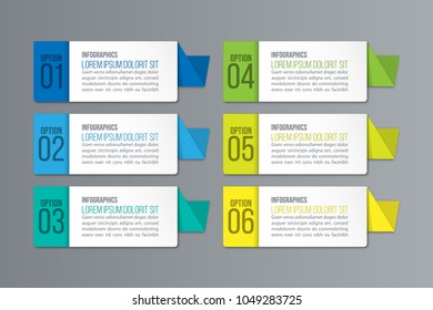 Modern infographic design with options and steps. Vector template for charts, diagrams, worklow layouts and business reports.
