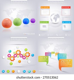 Modern infographic design with place for your text. Business concept with 3, 4 options. Can be used for workflow layout, diagram, chart, number options, web design