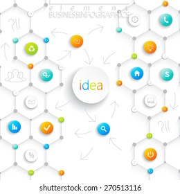 Modern infographic design with place for your text. Can be used for workflow layout, diagram, chart, number options, web design