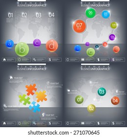 Modern infographic design with place for your text. Business concept with 3, 4 options. Can be used for workflow layout, diagram, chart, number options, web design.
