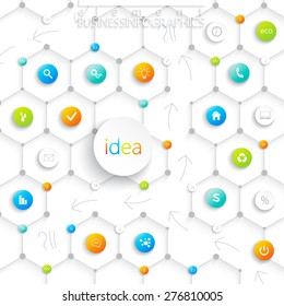 Modern infographic design with place for your text. Can be used for workflow layout, diagram, chart, number options, web design