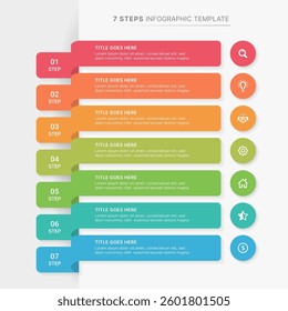 Modern Infographic Design Template with 7 Data Points