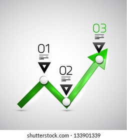 Modern infographic design template - arrow graph