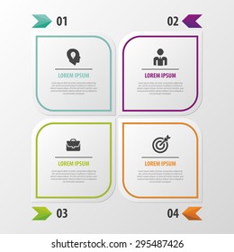 Modern infographic design. Template for diagram, graph, presentation. Vector