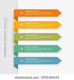 Modern Infographic Design Template with Five Options