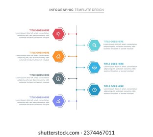 Modernes Infografik-Design-Template mit sieben Optionen