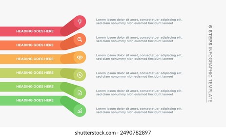 Plantilla de diseño de infografía moderna con seis opciones