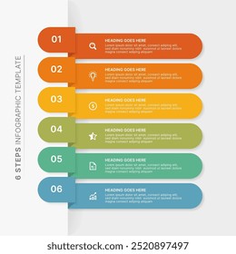 Modern Infographic Design Template with Six Options