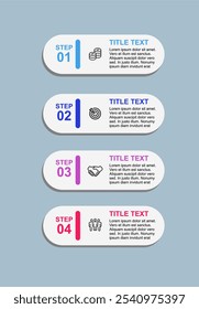 Modern infographic design template with steps or option
