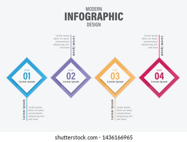 Modern Infographic Design Vector. Can be used for web design and workflow layout.