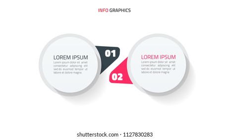 Modern infographic design vector with digital style. Business concept with 2 steps, options. Vector elements for presentation.