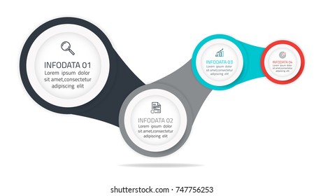 Modern infographic design vector and marketing icons can be used for workflow layout, diagram,presentation.Business concept with 4 options, steps or processes.