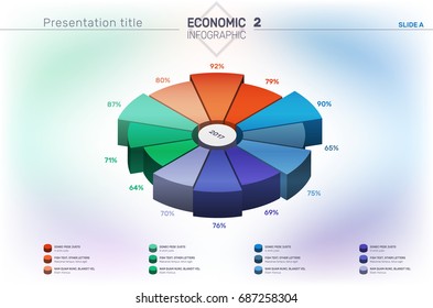 Modern infographic of economic growth in isometry.