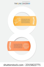 Elementos infográficos modernos con gráficos, diagramas, procesos. El diseño de vectores puede utilizarse para la visualización de datos empresariales y presentaciones de marketing.
