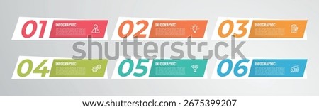 modern infographic elements template, 6 options or step 