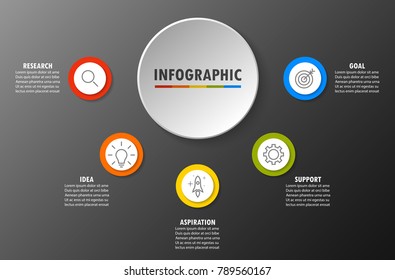 Modern Infographic fashion of five options