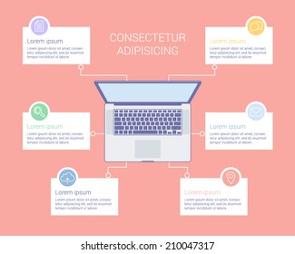 Modern infographic. Flat design. Vector Illustration EPS 10.