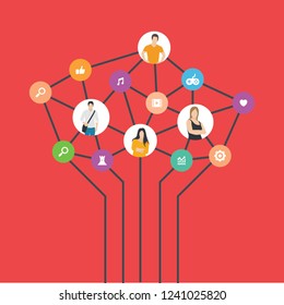 Modern infographic flat icon design