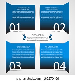Modern infographic four steps option 
