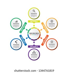 Modern Infographic label design template with icons and 6 options or steps. Can be used for process diagram, presentations, workflow layout, banner, flow chart, info graph.