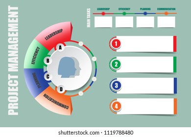 Modern infographic labels as a note sheet for project management. Ready for your text and notes.