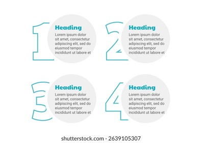 Modern infographic layout with steps labeled numerically, showcasing content flow, growth ladder, or employee onboarding phases.