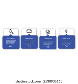 Modern Infographic  line Vector Template
