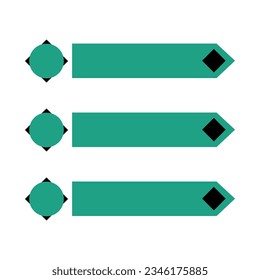 Elemento vectorial de lista infográfica moderna