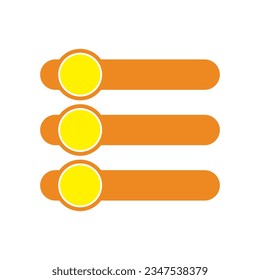 Modern infographic list vector element