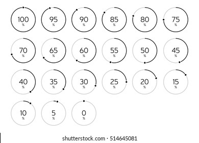 Modern Infographic Loading Circle Set