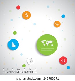 Modern infographic network template with place for your text. Can be used for workflow layout, diagram, chart, number options, web design.