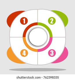 Modern Infographic numbered 4 options, business template for presentation and training