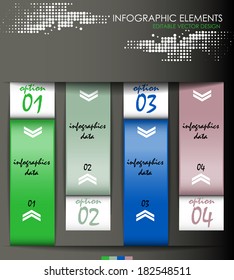 Modern infographic option banner/template for diagram, workflow layout, web design or working presentation with place for your pictures and content