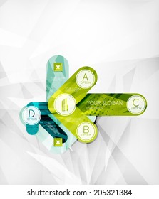 Modern infographic option layout made of glossy colorful round shaped overlapping elements