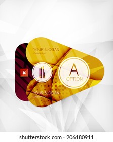 Modern infographic option layout made of glossy colorful round shaped overlapping elements