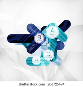 Modern infographic option layout made of glossy colorful round shaped overlapping elements