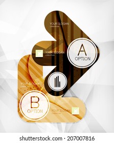 Modern infographic option layout made of glossy colorful round shaped overlapping elements