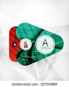 Modern infographic option layout made of glossy colorful round shaped overlapping elements