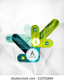 Modern infographic option layout made of glossy colorful round shaped overlapping elements