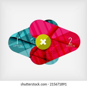 Modern infographic option layout made of glossy colorful round shaped overlapping elements