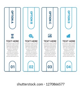 Modern Infographic Options Banner with 4 options. Vector infographic element. - Vector