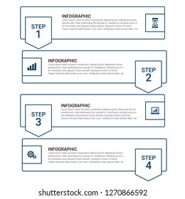 Modern Infographic Options Banner with 4 options. Vector infographic element. - Vector