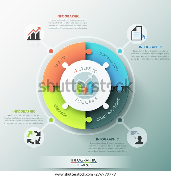 Modern Infographic Options Banner Pie Chart Stock Vector (Royalty Free ...