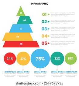 Modern Infographic with Options, Colorful Step by Step Diagram for Corporate Use