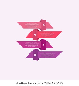 Modern Infographic Options with icon and content stock illustration
