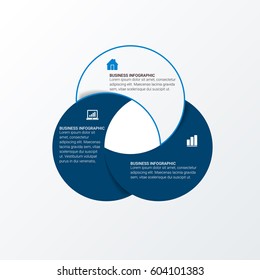 Modern Infographic Options Template in circular design