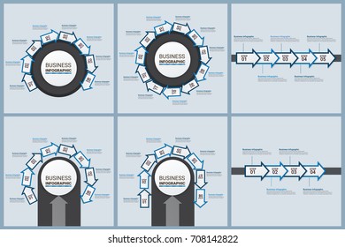 Modern Infographic Options Template set