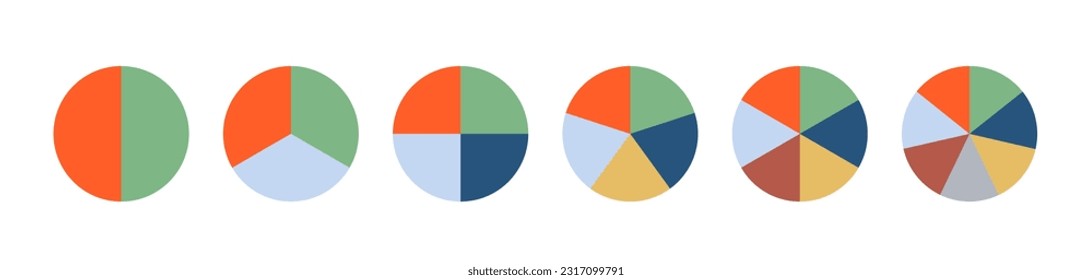 Modern infographic pie chart isolated 